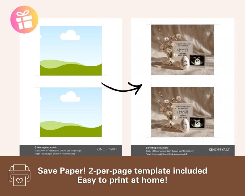 Gender announcement template, baby birth announcement template, girl announcement, editable Canva template, baby girl birth announcement