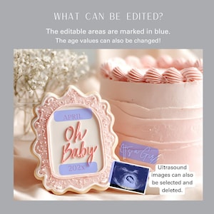 Gender announcement template, baby birth announcement template, girl announcement, editable Canva template, baby girl birth announcement