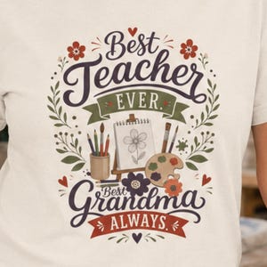 Art Teacher Grandma Shirt, Best Teacher Ever Gift, Ceramics Pottery Teacher Gift, Retired Art Teacher Sweatshirt, Art History Tee
