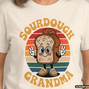 Sourdough Grandma Shirt, Retro Baking Grandma Tee, Funny Sourdough Bread Lover Gift, Comfort Colors Baker Grandma, Cottagecore Baking Gift
