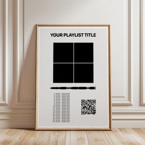 Custom Spotify Playlist Print | Personalised Waveform Music Gift Poster