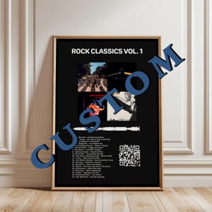 Custom Music Playlist Poster | Choose Your Own Wall Art | QR Code Spotify Gift Print