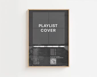 Custom Playlist Poster | Spotify QR Code | Personalised Mixtape Gift Music Print