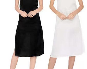 Set van 2 katoenen onderjurk, ademend dameshemdje voor comfort