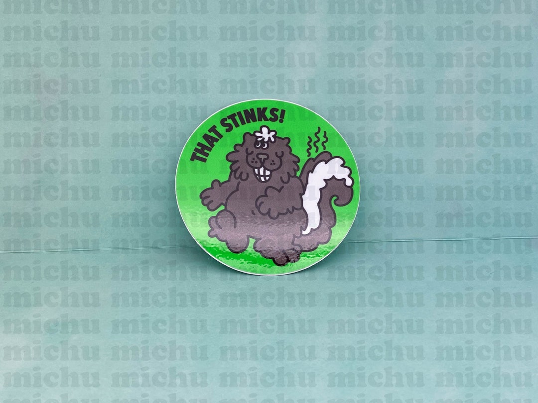 Huge Retro 80's Skunk Scratch N' Sniff Reproduction unscented 3in Vinyl