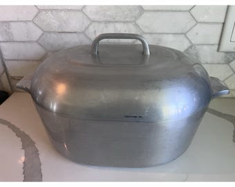 Wagner Ware Magnalite Sidney O Roaster Pan 4265P With Lid & Trivet 8 Qts