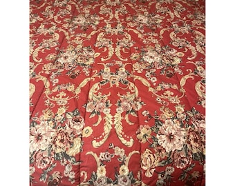VINTAGE Ralph Lauren Danielle Marseilles KING Comforter Red Floral Made in USA
