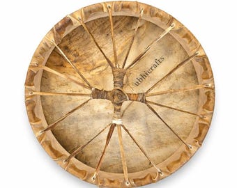 Handmade Cowhide Shamanic Drum | Custom Size, Drum Beater
