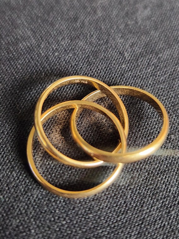 14K Gold Trinity Rolling Ring - image 2