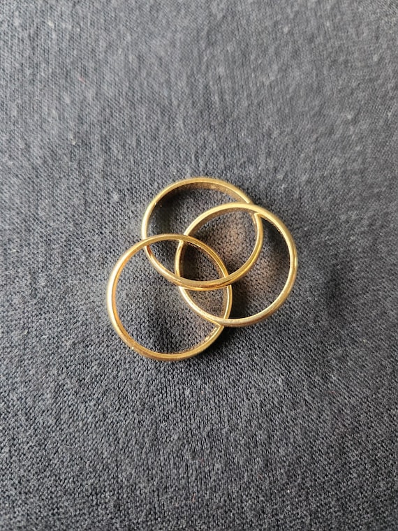 14K Gold Trinity Rolling Ring - image 3