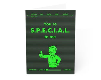 Fallout Birthday Card - S.P.E.C.I.A.L. Pip Boy | Packs of 1/10/30/50