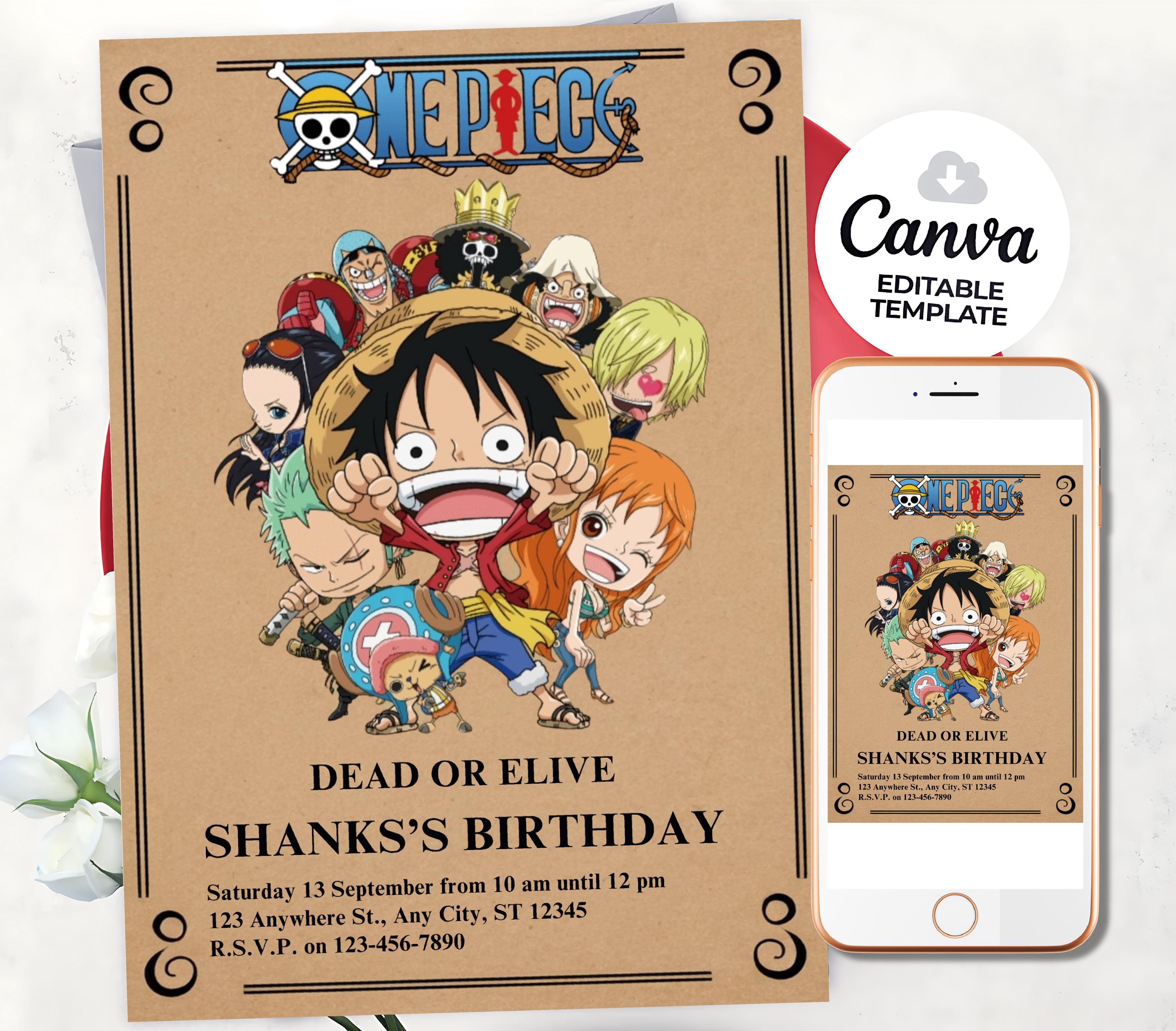 One piece birthday card - Etsy 日本