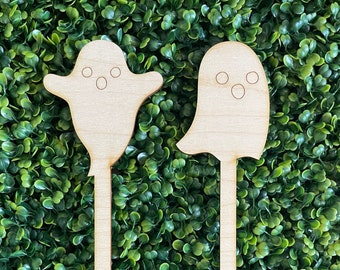Halloween Wands DIY set of 2  - Ghosts home decor door hanger wreath floral supply wreath center blank activity