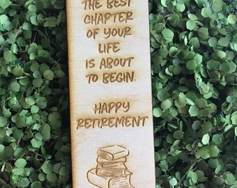 Retirement bookmark - Friend Coworker Farewell Good Luck employee