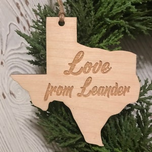 Leander Texas Ornament - Love from Leander