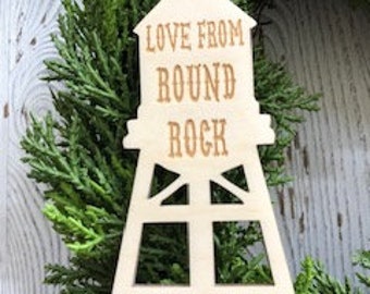 Love from Round Rock Texas Tag Ornament TX