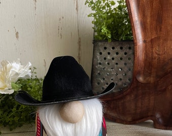 Western Cowboy Gnome - home decor gift for men tiered tray Ranch Farm Rodeo shelf sitter desk table top