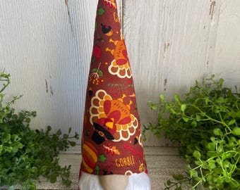 Thanksgiving mini Gnome - decor tiered tray kitchen shelf sitter floral fall autumn pie Turkey pumpkin thankful blessed