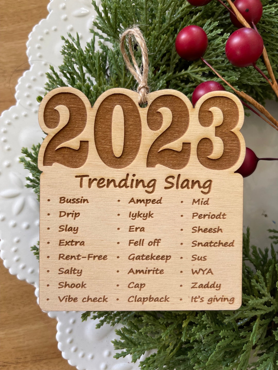 2023 Trending Slang Ornament Teen Young Adult Gen Z Millennials Gift