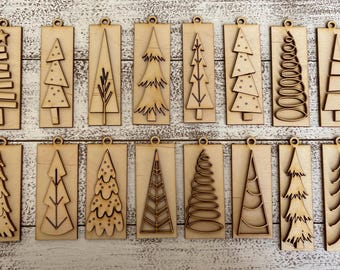 DIY Farmhouse tags ornaments - Christmas gift giving tree decor favors rustic western country blanks supplies makers