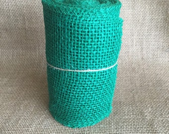Green Burlap Ribbon Roll  5.5ft x 15ft - Christmas holiday St. Patrick's Packers Oregon