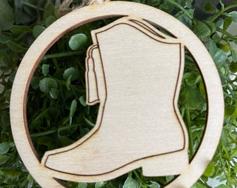 Drill team Boot Ornament - Dance team tag favor gift Kickline football mum homecoming present centerpiece decor 2022