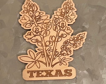Texas Bluebonnet Magnet - Lone Star State Texan flower refrigerator office dorm