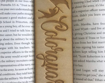 Colorguard Laser Engraved Wood bookmark - Reading Book Library color guard
