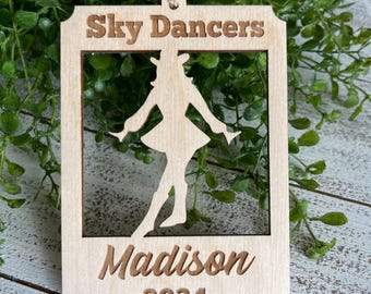 Custom Drill team Ornament - Dance team tag favor gift