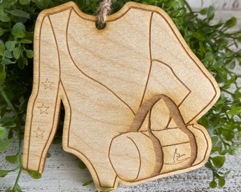 Gymnastics Tag Ornament - team spirit high school club university senior gift
