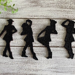 Drill Team wood cutouts -  glitter version drill team 4 inch dancer high school homecoming mum senior gift favor event banquet HOCO
