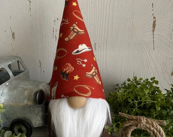 Cowboy Gnome - decor tiered tray centerpiece vignette table shelf sitter state hometown relocation welcome housewarming western country