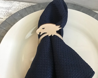 Eagle napkin ring - birch wood holder dinnerware setting