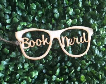 Book Nerd bookmark - wood Reading Book Library lover