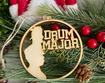 Drum Major Ornament - Marching Band Color Guard high school ensemble drum corp 2022