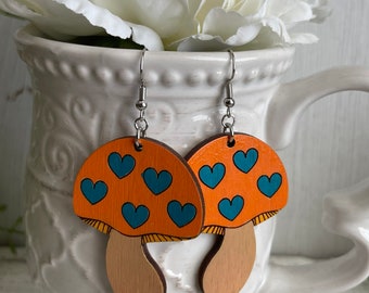 Mushroom Statement Dangle Earrings