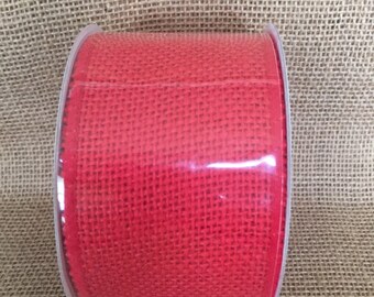 Red Burlap Ribbon 2.5" x 15ft valentine love