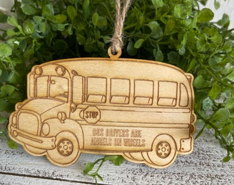 School Bus tag/Ornament/Car Charm - Bus Driver School keepsake reminder humor funny gift favor momento