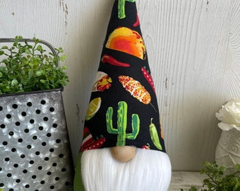 Fiesta Gnome - Kitchen Dining decor tiered tray centerpiece party vignette table shelf sitter margaritas tacos cactus sombrero
