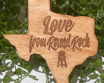Love from Round Rock Texas Tag Ornament TX - Water Tower 2025 2026