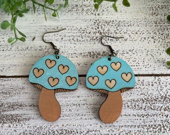 Mushroom Statement Dangle Earrings