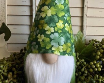 St. Patrick’s Gnome - Four leaf clover lucky green