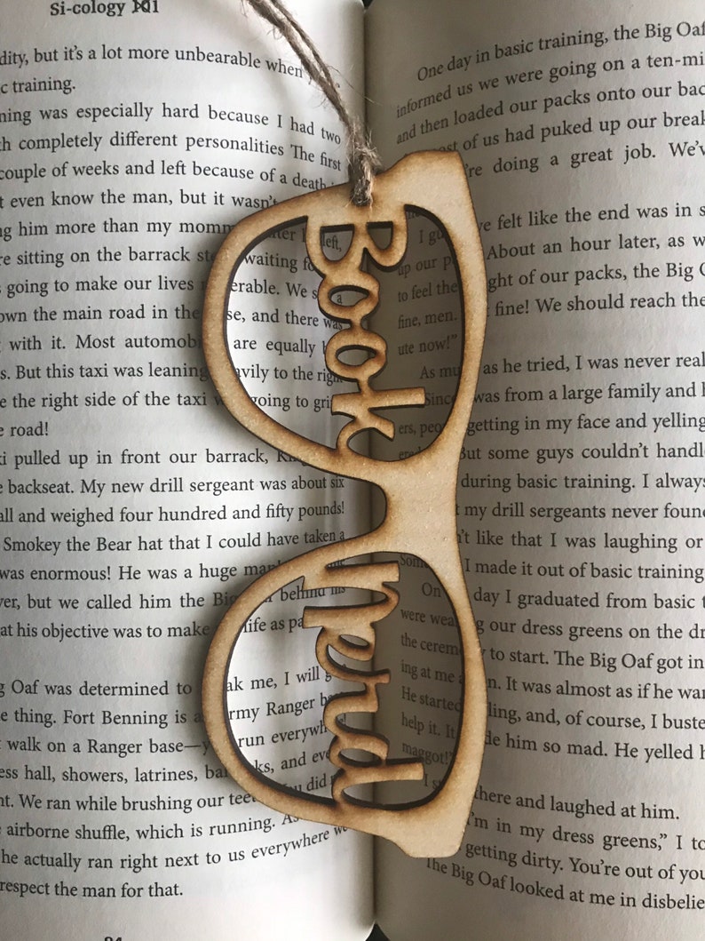 Book Nerd Bookmark Wood Reading Book Library Lover - Etsy