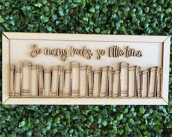 Book DIY wood sign - Reading librarian book lover housewarming realtor gift hostess gift round unfinished home decor blank