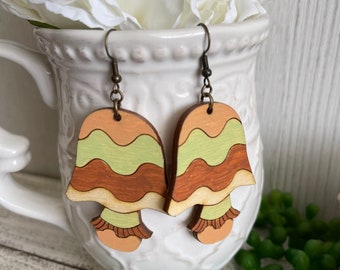 Mushroom Statement Dangle Earrings