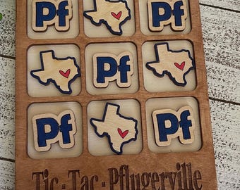Tic Tac Pflugerville game - Texas TX Texans gift present game room night dorm realtor welcome favor keepsake souvenir western