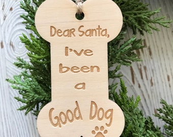 Dog ornament- tag stocking gift present rescue pet mom dad paw