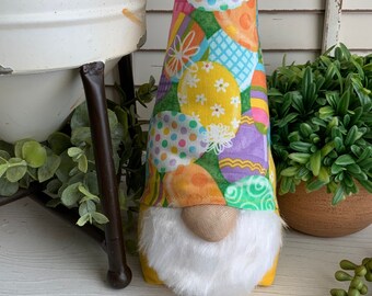 Easter Egg Gnome mini - decor tiered tray kitchen shelf sitter floral spring