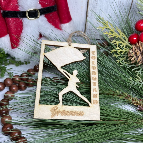 Custom Colorguard Ornament - Color Guard personalized with name