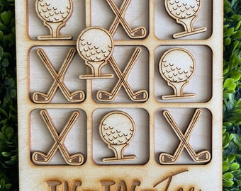 Tic Tac Tee Golf game DIY -  clubs ball gift present game room night dorm realtor welcome guest house vacation home rental tic tac toe